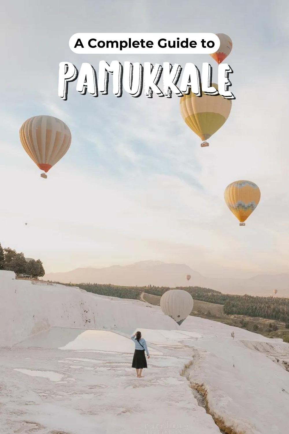 A cover image of the Pamukkale white terraces