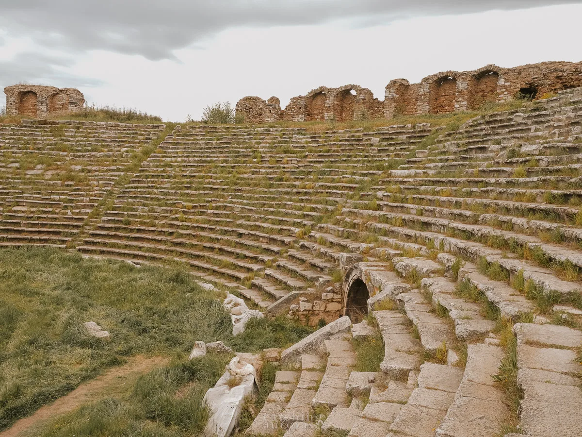 A closeup of Aphrodisias Stadium