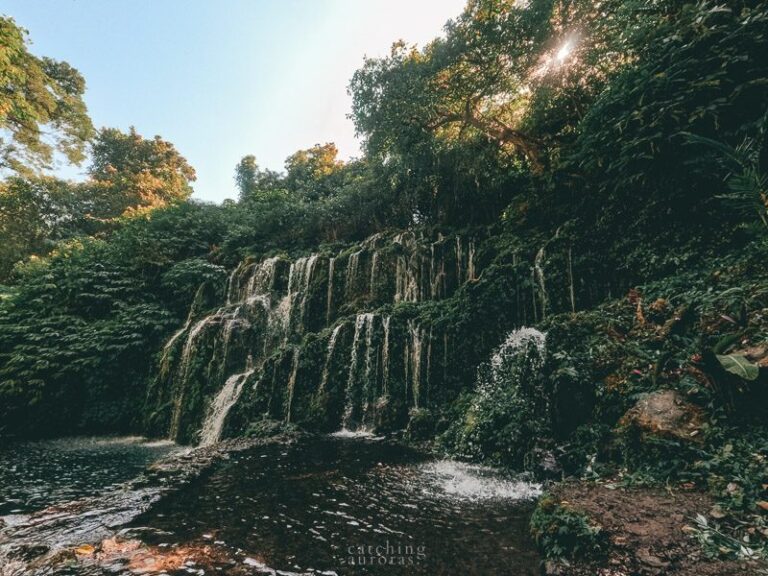 A series of tiny trickling waterfalls in Banyu Wana Amertha, Bali