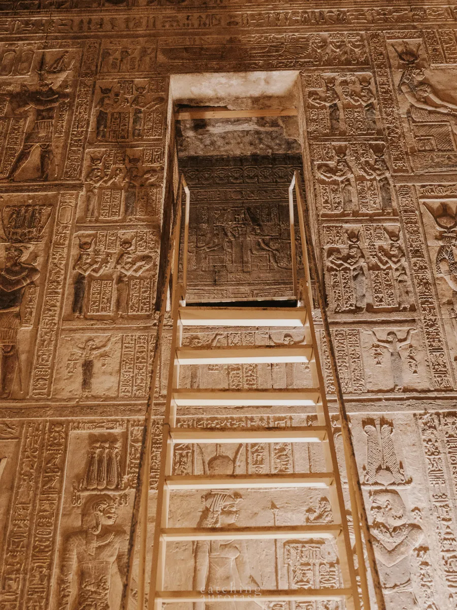 This led to a tiny storage room with a lot of carvings on the wall