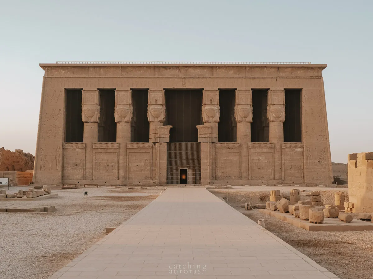 The Dendera Temple in the early morning light