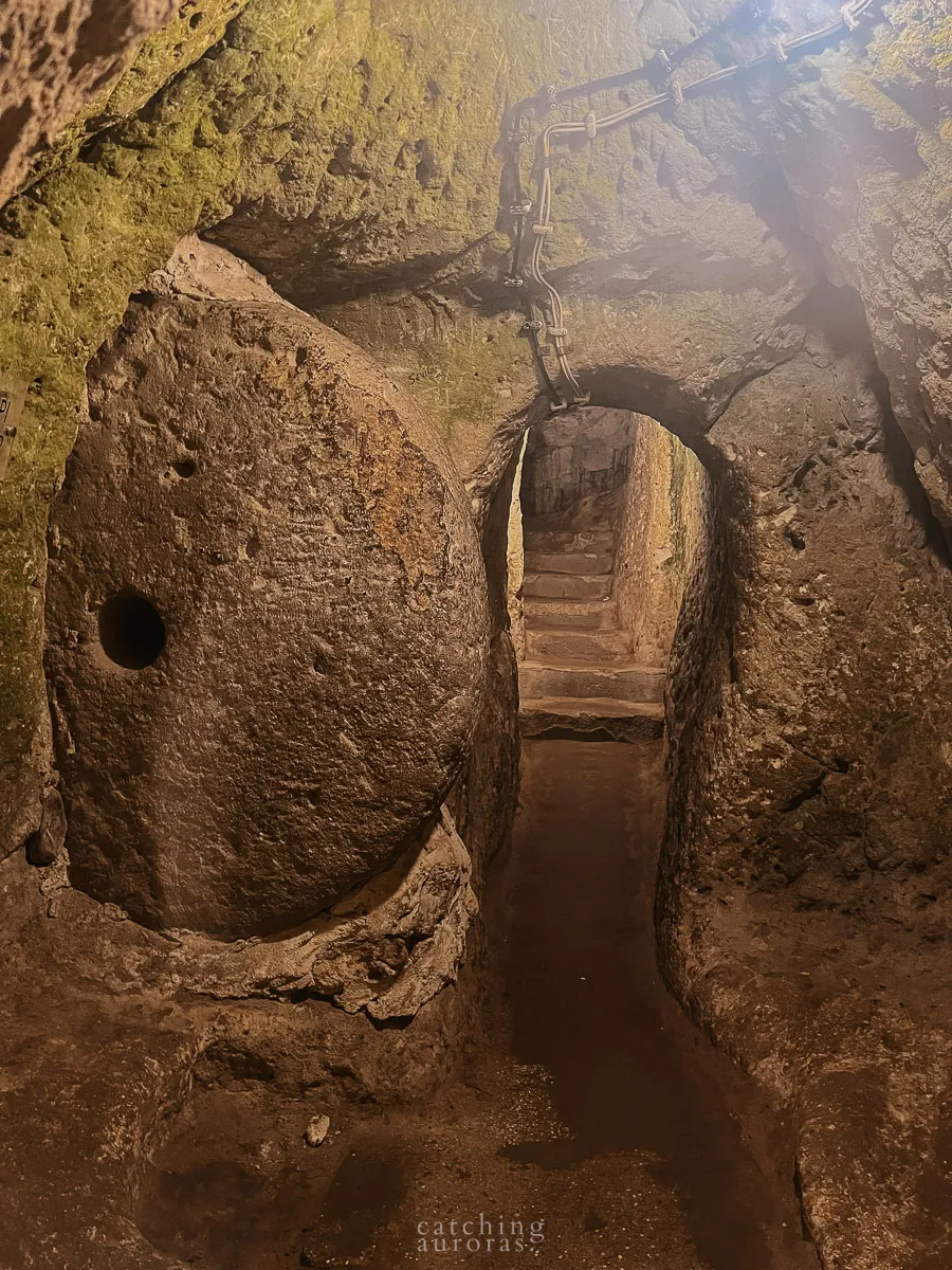 Sealable door at Derinkuyu Underground City