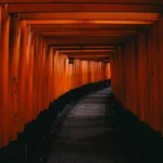 The tori gates in Fushimi Inari, Japan
