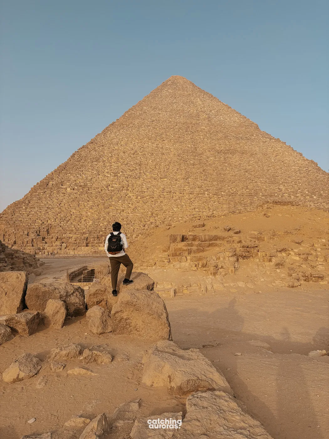 The view of the pyramids from the base