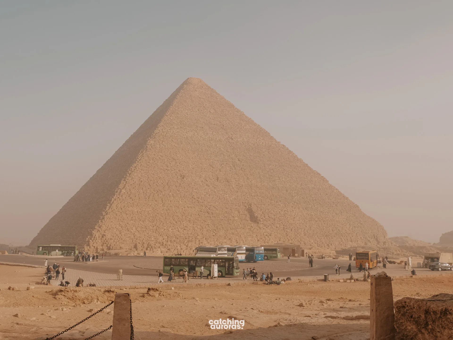 Electric shuttle bus at the Giza Pyramids, Cairo