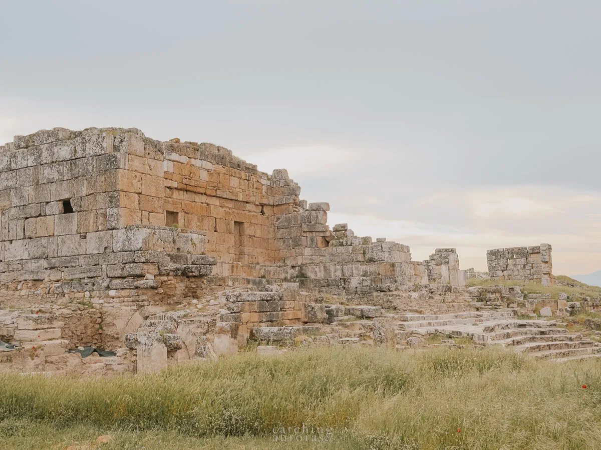 A temple lies in ruin which used to be a temple dedicated to Apollo