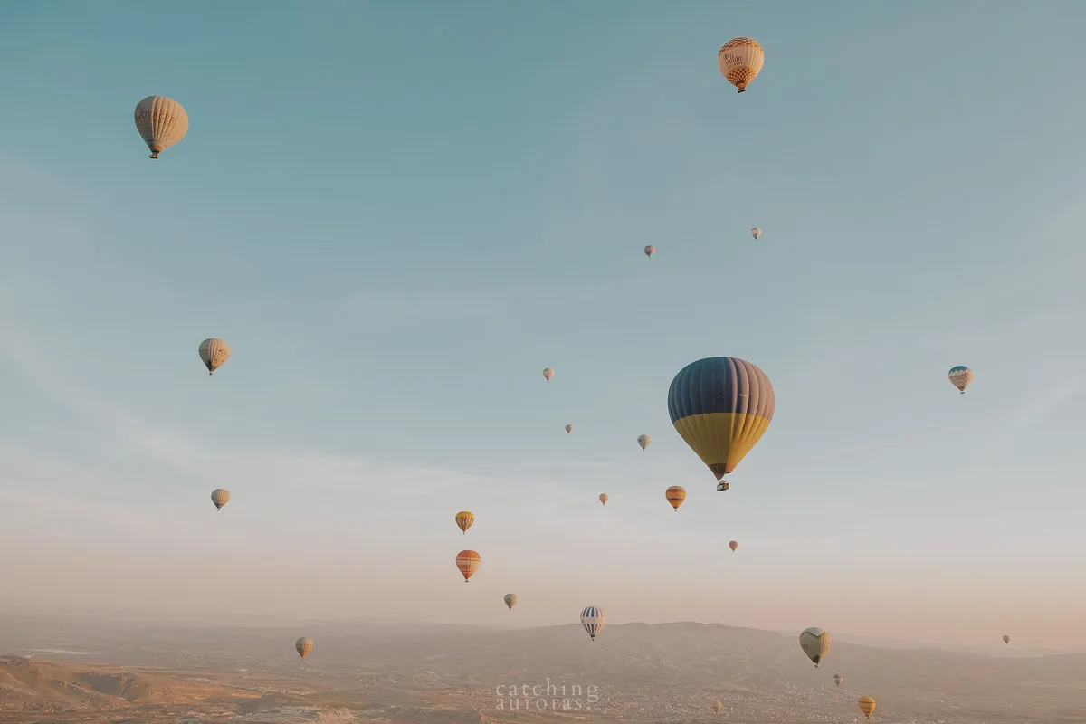 Hot Air Balloons flying over Cappadocia