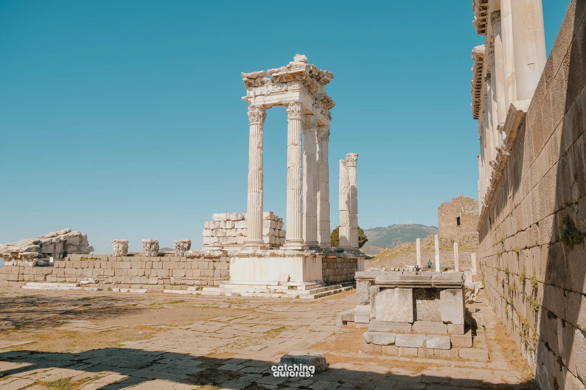 Monuments in Pergamon Acropolis, Turkey