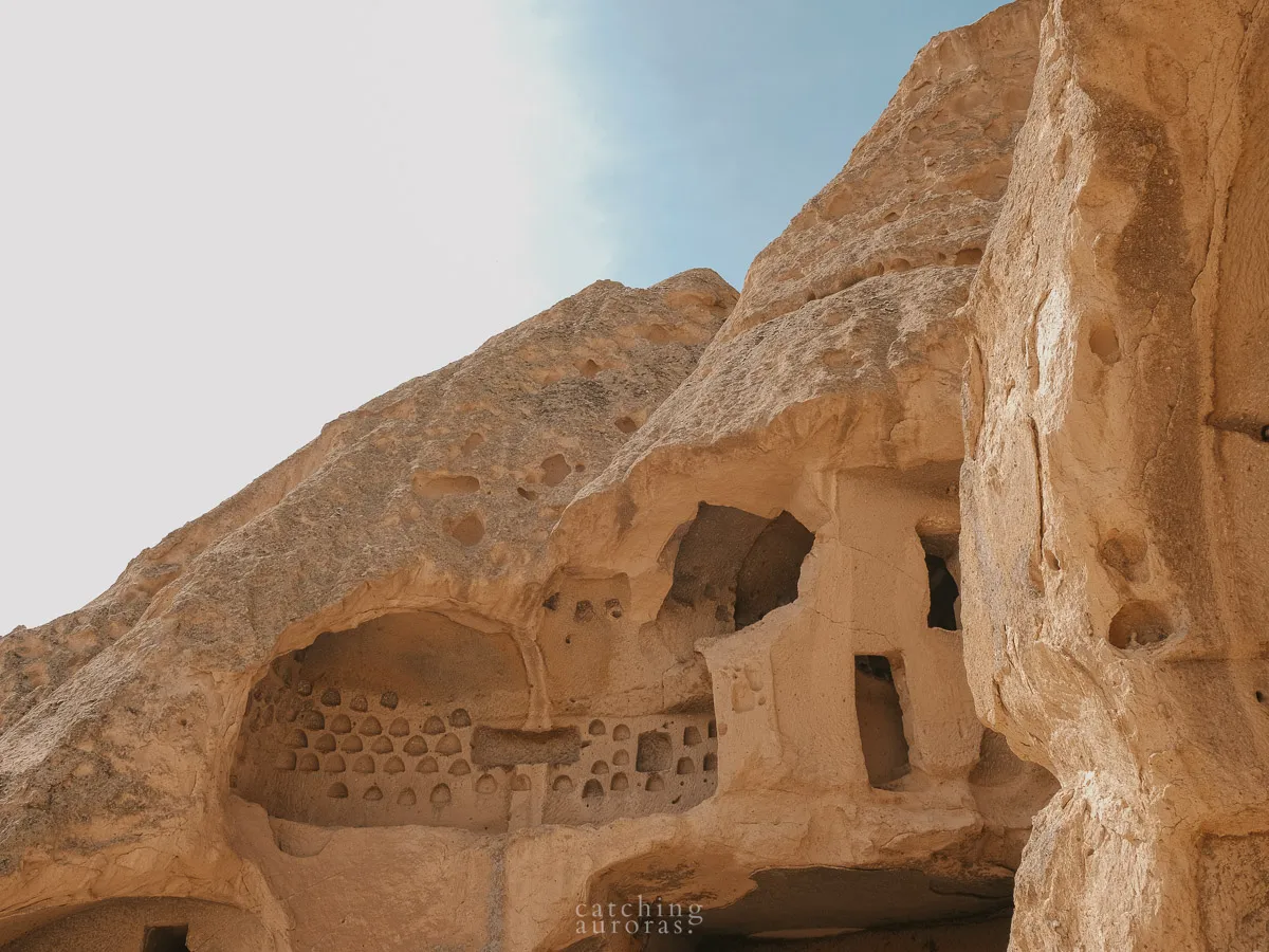 A closeup of the churches at Selime Monastery