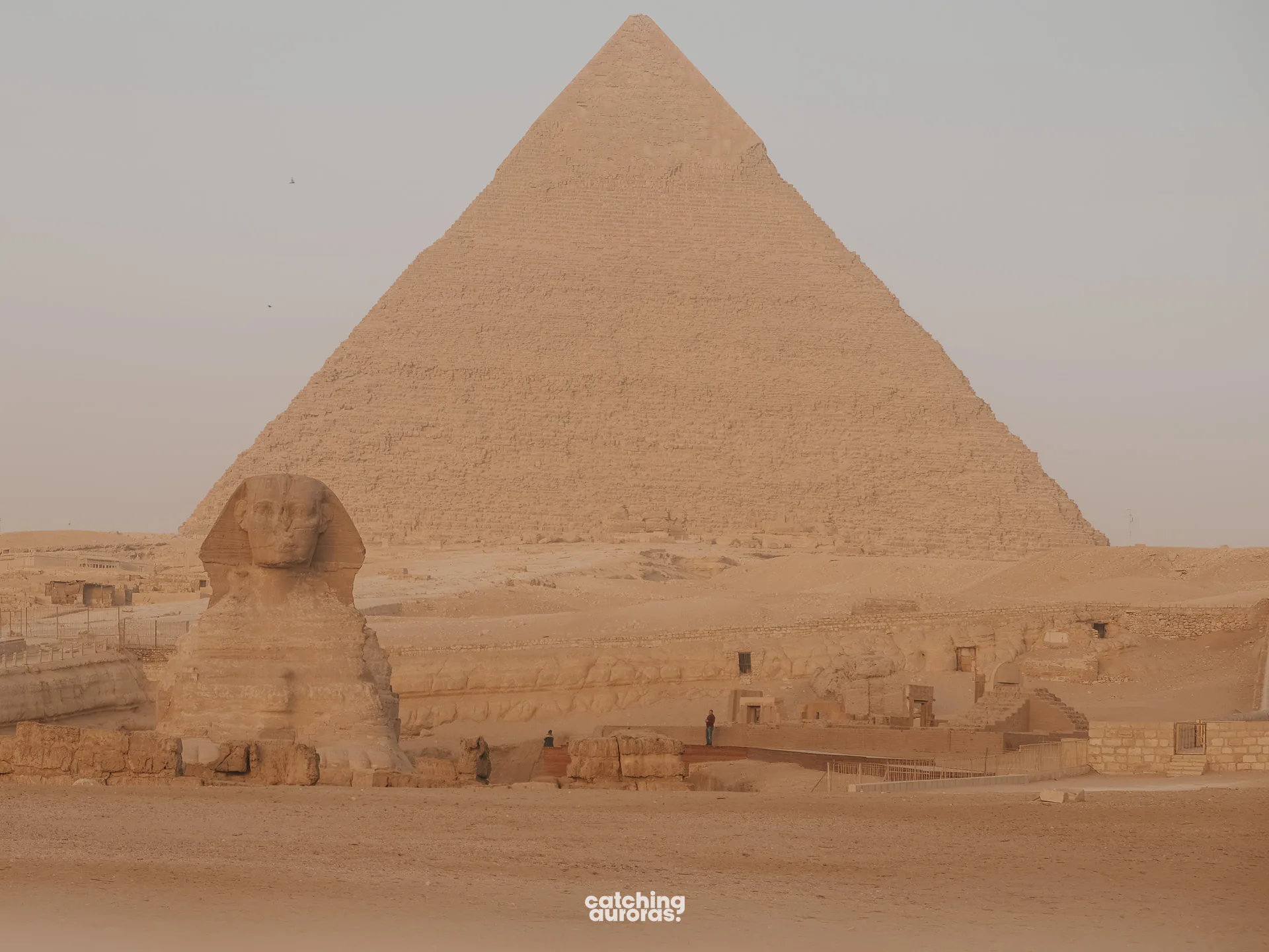 The Sphinx terrace with Khafre’s Pyramid behind it