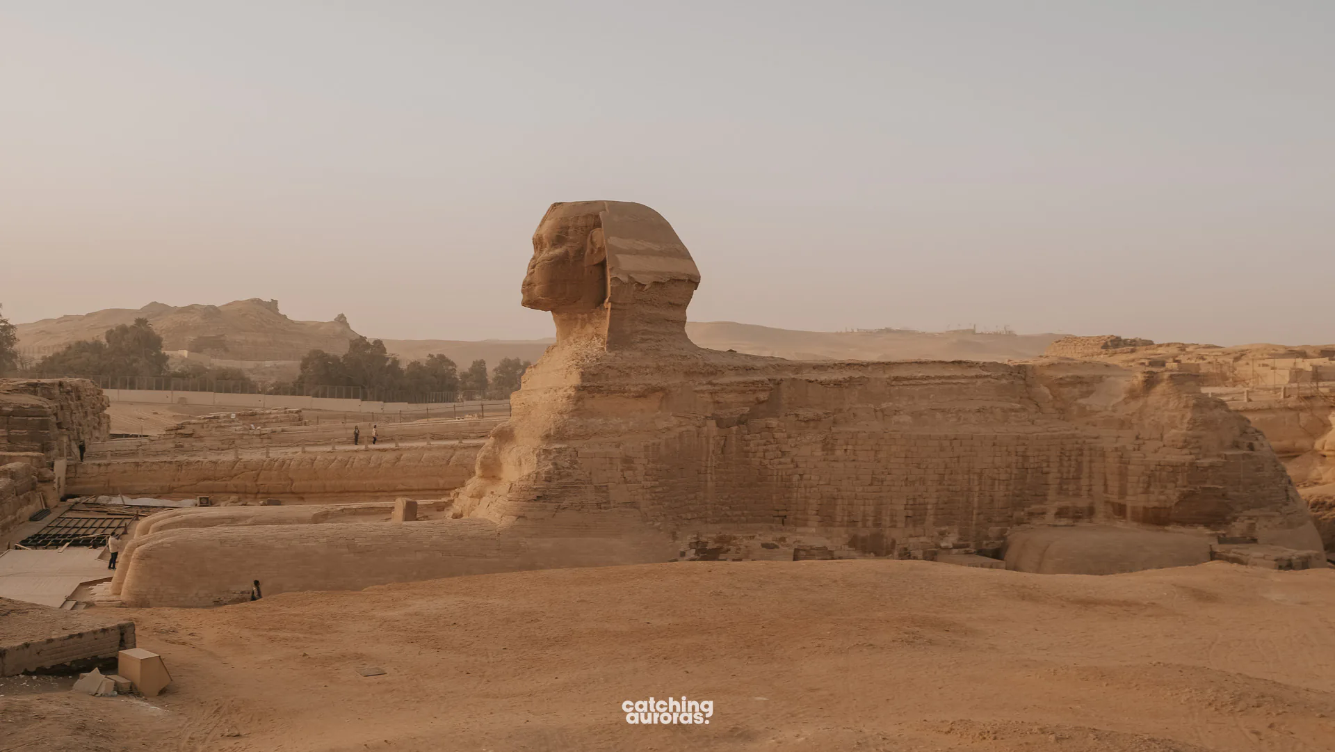 The Great Sphinx of Giza from the Sphinx terrace
