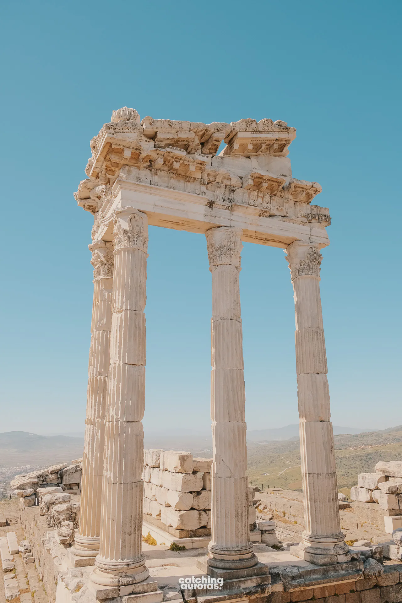 Temple ruins in Bergama, Turkey