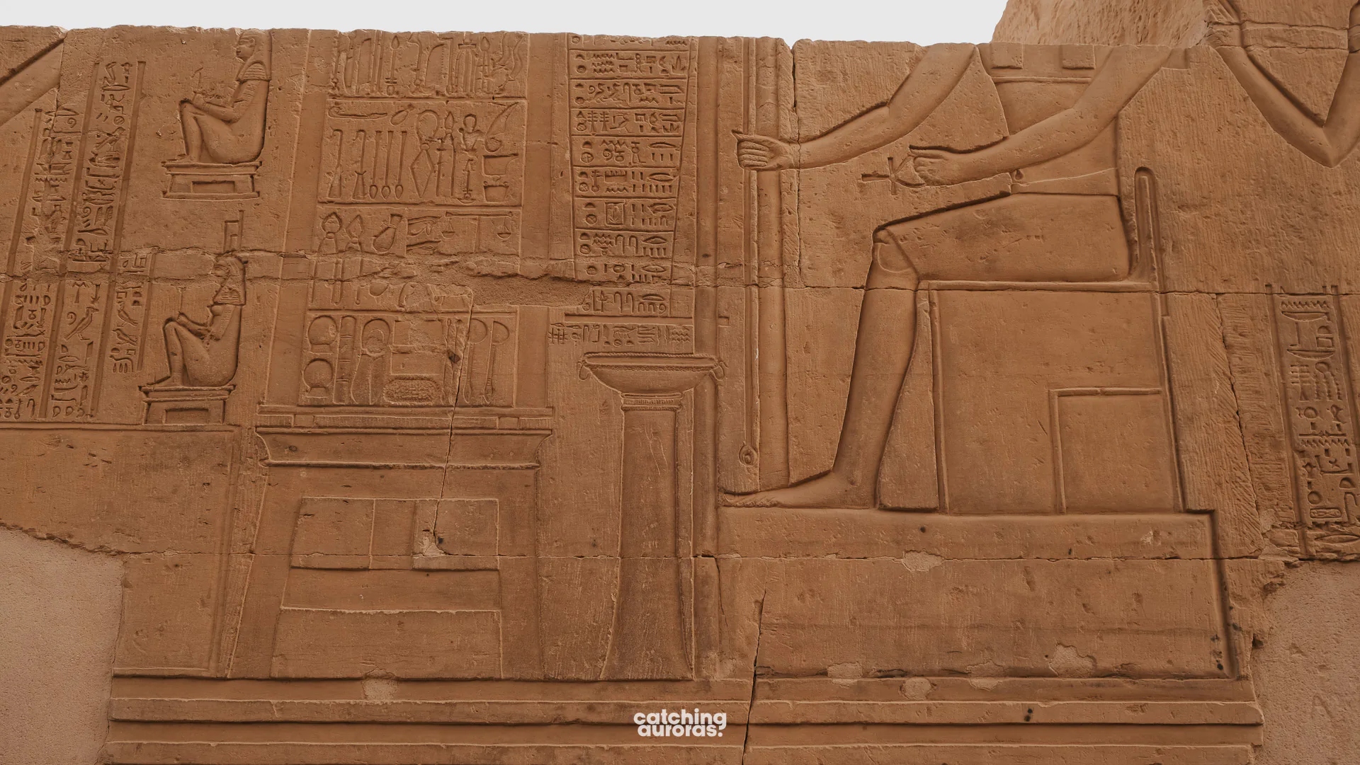 The wall showing medical instruments in Kom Ombo Temple