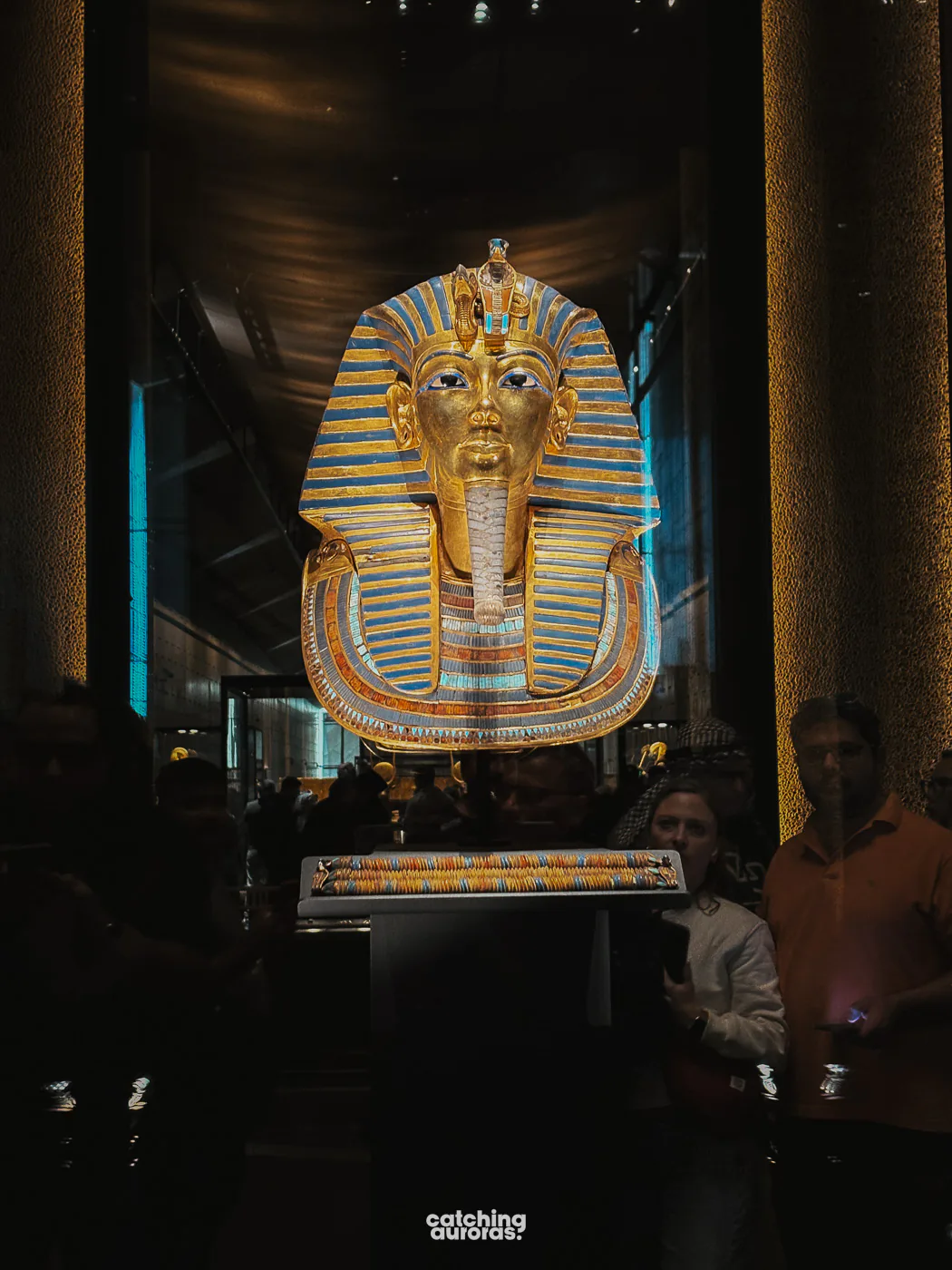 Tutankhamun’s golden mask at the Grand Egyptian Museum